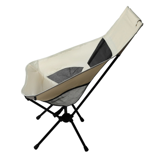 Camping Chair Folding Outdoor Large Beige - Model-BFD4E2