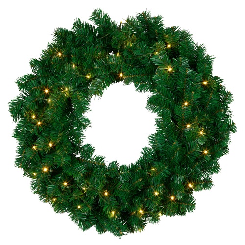 Christabelle 61cm Chadwick Christmas Wreath with LED Lights Front Door Decoration Ornament