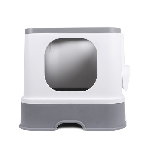 Cat Litter Box Fully Enclosed Kitty Grey - Model-FFB57E