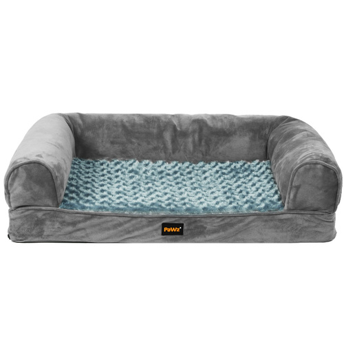Pet Bed Sofa Dog Bedding Soft Warm L Grey Large - Model-D99D32