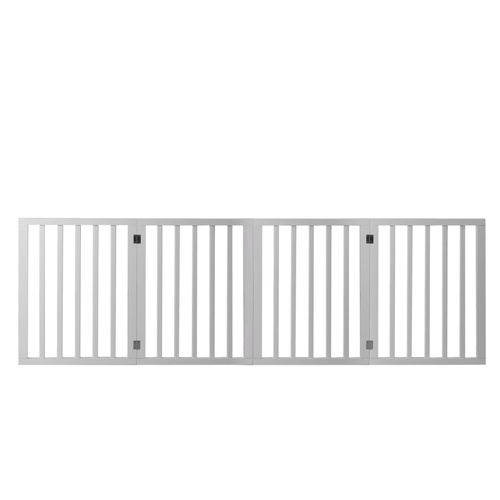 Wooden Pet Gate Dog Fence Retractable White 600x 3MM - Model-FCAE25