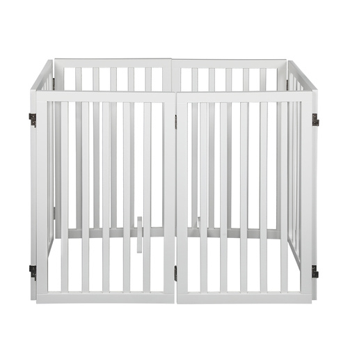 Wooden Pet Gate Dog Fence Safety White 10 Pack - Model-BBEEB6