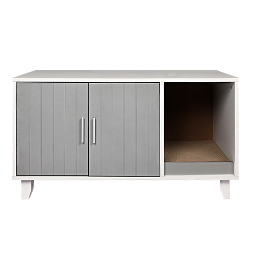 Enclosed Cat Litter Cabinet Box Grey - Model-261852