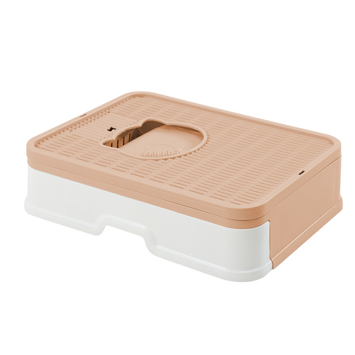 Foldable Cat Litter Box Tray Enclosed Pink - Model-89C1D0