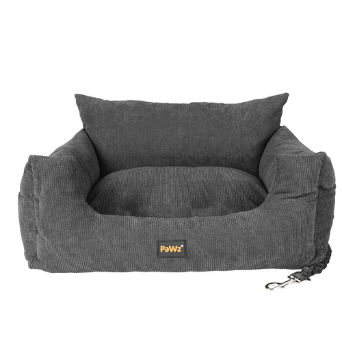 Pet Car Booster Seat Dog Protector L Grey Large - Model-2654F4