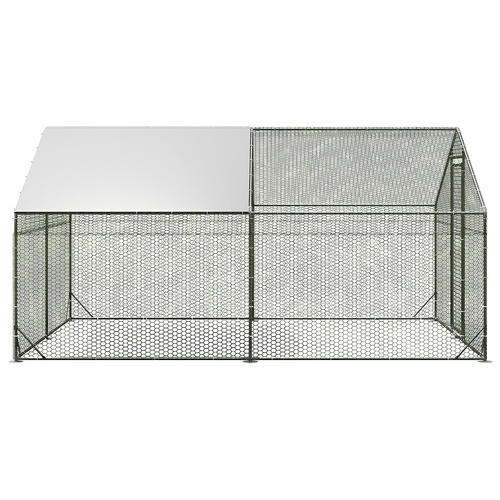 Pawz 400x300x194cm Large Metal Walk-in Chicken Coop Cage