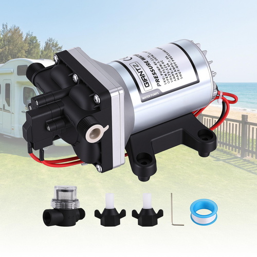 Giantz 12V DC Water Pump, 11.3LPM 55PSI 3 GPM Self-Priming RV Water Pressure Pump with Automatic Pressure Switch, for RV Marine Camping Yacht Garden F