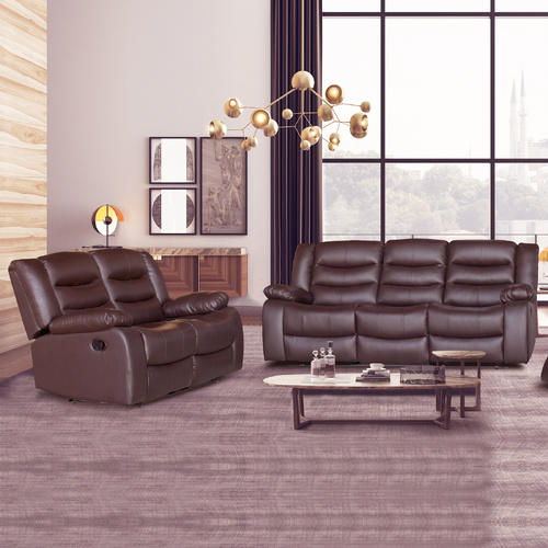 Fantasy Recliner PU Leather 3R+2R Brown