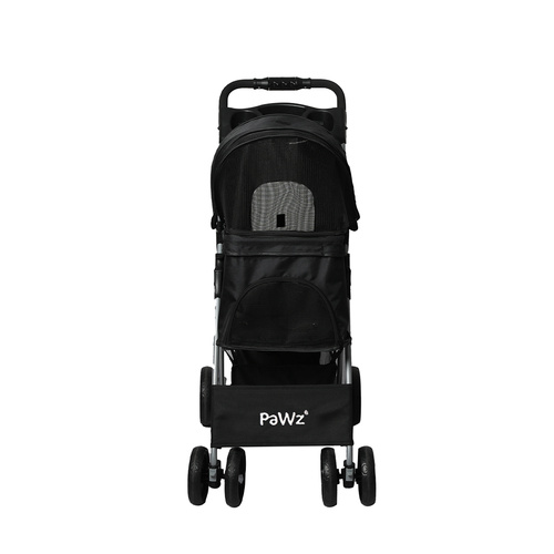 4 Wheels Pet Stroller Dog Cat Cage Black - Model-9B98B2