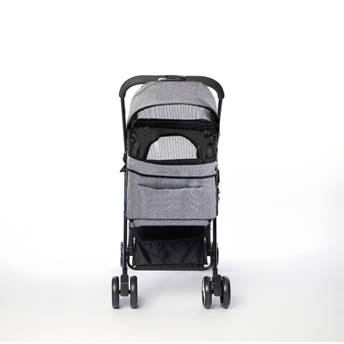 Large Pet Stroller Dog Cat Travel Grey - Model-23AA7D