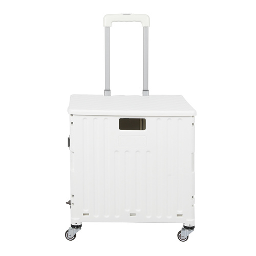 Folding Shopping Trolley Cart Portable Beige - Model-F28479