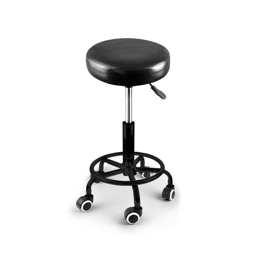 Salon Stool Swivel Bar Stools Black with Black Stand - Model-CFAEAE