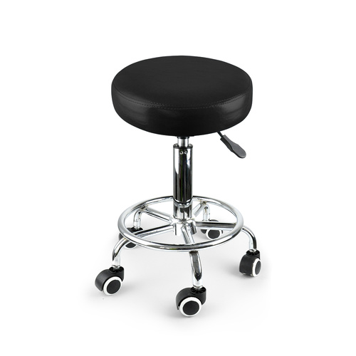 2x  Swivel Salon Barstool Hairdressing Black - Model-295D61