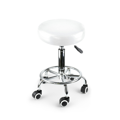 2x  Swivel Salon Barstool Hairdressing White - Model-410666