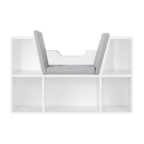 Kids Bookcase Toys Box Shelf White - Model-B0DCF1