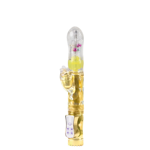 Rabbit Vibrator Masturbator Thrusting Gold - Model-CFC831