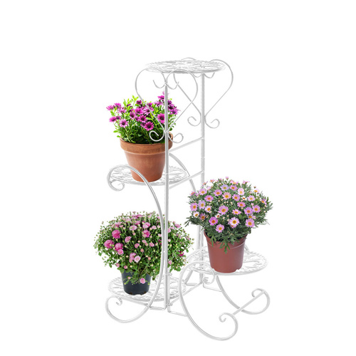 Plant Stand Outdoor Indoor Metal White - Model-BFDAB5