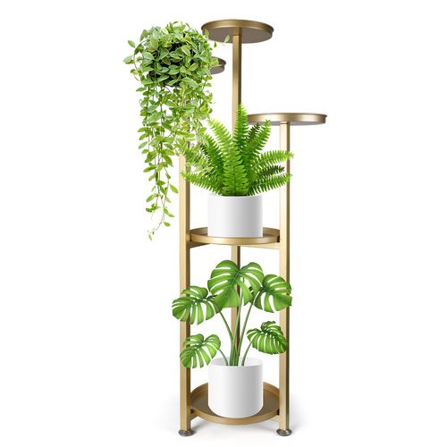 Plant Stand Outdoor Indoor Flower Gold Large - Model-5A9CC1