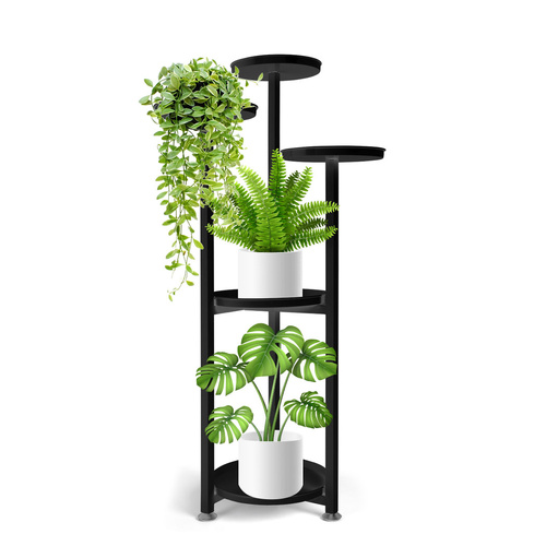 Plant Stand Outdoor Indoor Flower Black Medium - Model-5D8DBC