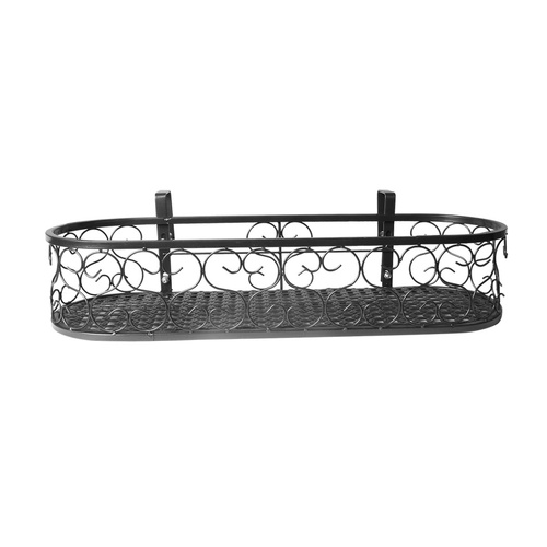 Plant Stand Outdoor Indoor Home Black Oval - Model-6BCBD2