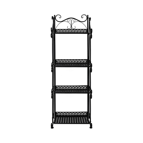 Plant Stand 4 Tiers Outdoor Indoor Black - Model-9E1D34