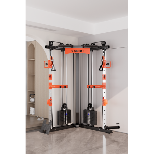 SmartFit C1 Max Multi Functional Cable Crossover Station 130kgs Pin Loaded Machine with attachment