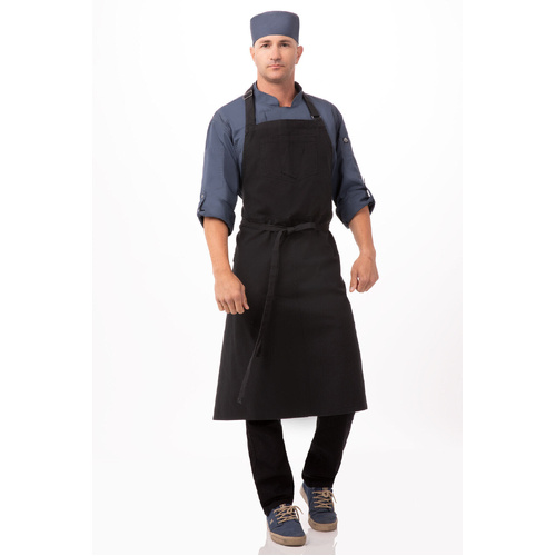 Rockford Steel Grey Chefs Bib Apron by Chef Works