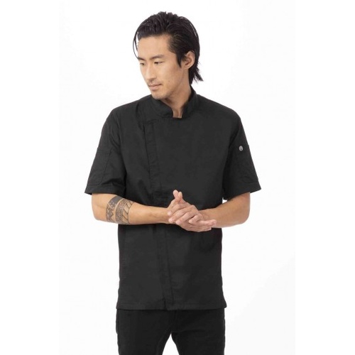 Springfield Men's Black Zipper XS Chef Jacket by Chef Works