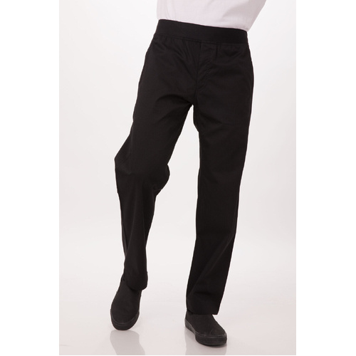 Lightweight Black M Slim Men's Chef Pants by Chef Works
