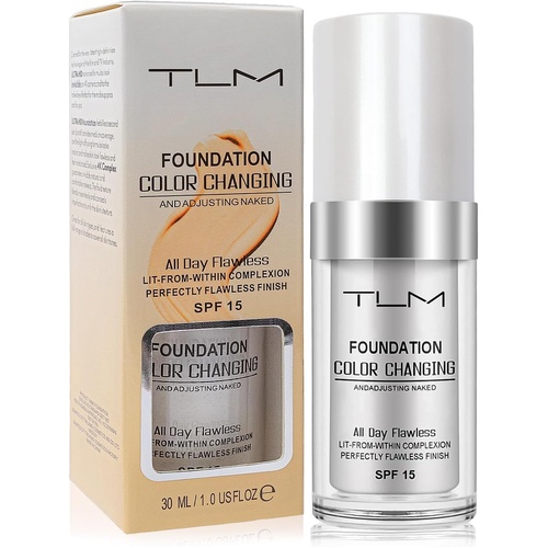 ReviGLam TLM Colour Changing Liquid Foundation Hides Wrinkles & Lines, BB Cream Makeup Base Concealer Cover Moisturizing Fluid for all Skin Tone SPF15
