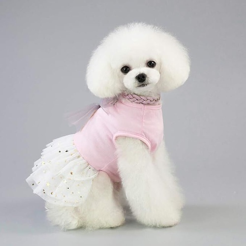 pet products Small Dog Dress Female Tiny Puppy Clothes Girl Tutu for Dogs Dresses Harness Birthday Apparel（Chest circumference32cm, back length20cm, n