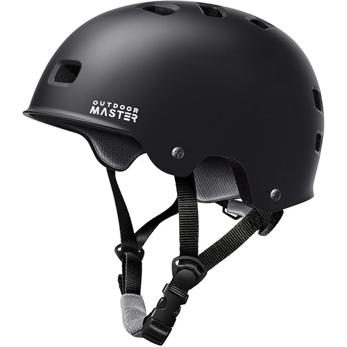 OutdoorMaster Skateboard Cycling Helmet - Two Removable Liners Ventilation Multi-Sport Scooter Roller Skate Inline Skating Rollerblading for  Adults-B