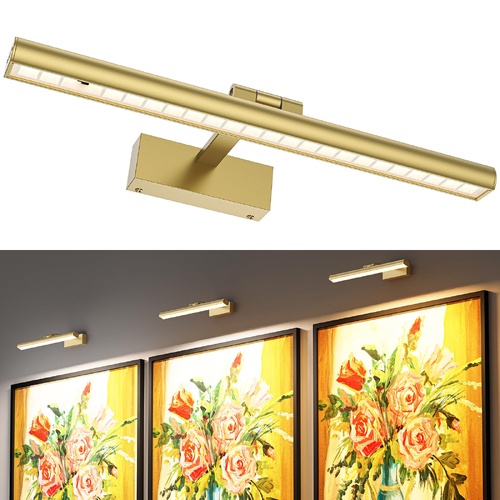 Wireless Picture Lights for Wall, Battery Operated Wall Light for Painting Rechargeable CCT Rotatable Art Gallery Light with Remote Dimmable Timer for