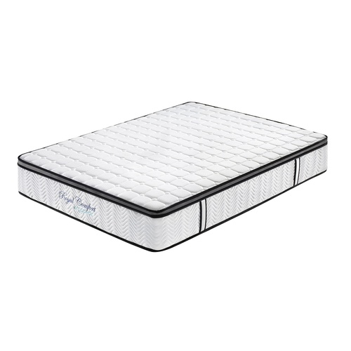 Ergopedic Mattress 5 Zone Latex Pocket Spring Mattress In A Box 30cm - Single - White  Grey  Black