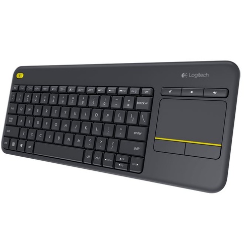 LOGITECH K400 Plus Wireless Keyboard with Touchpad & Entertainment Media Keys Tiny USB Unifying receiver for HTPC connected TVs KBLT-K830BT