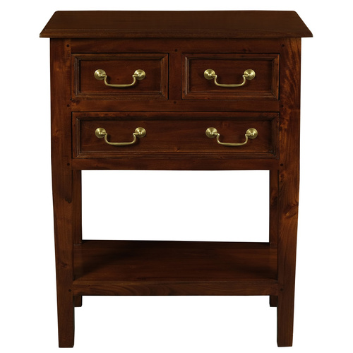 Tasmania 3 Drawer Sofa Table - Mahogany