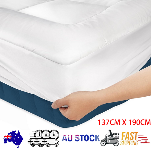 Luxury Mattress Topper Pillowtop Bedding Mat Pad Fitted Cover Underlay DOULBE