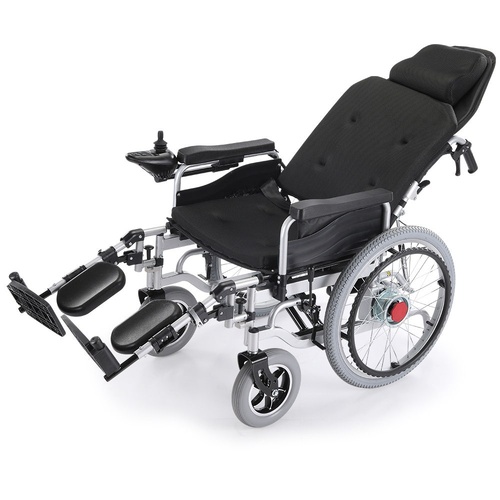 EQUIPMED Power Electric Wheelchair, XL Wide Bariatric Chair Seat, Long Range, Airline Approved, Recline Adjustment, Lithium Battery, 22" Wheels, Headr