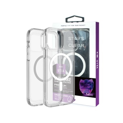 Ultimake Shockproof Transparent Magsafe Cover Case for iPhone 15 Pro (Transparent)