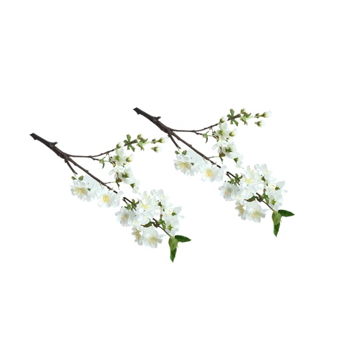 Artificial Single Stem Cherry Blossom 49cm - Soft Pink  - Set of 2 Bunch