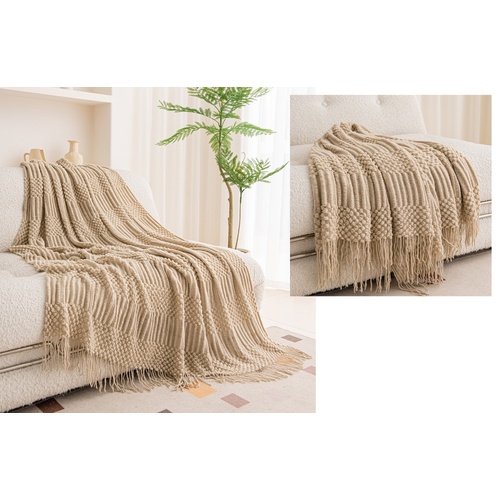 Tessa Throw Rug Blanket - Brown