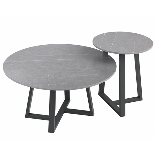 Interior Ave - Broadway Two Tier Coffee Table Set - Stone Grey