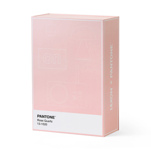 Lexon GIFT Set PANTONE - Includes Mino+ Mini Speaker, Flip Classic Clock, Mina M Lamp, Thykho 3  Speaker - Rose Pink
