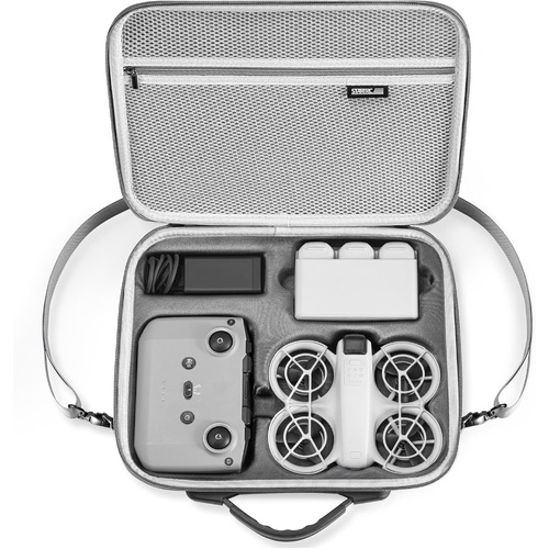 STARTRC Carrying Case for DJI Neo Portable PU Storage Protective Bag for DJI Neo Fly More Combo Accessories, Compatible with RC-N3 Remote Controller, 