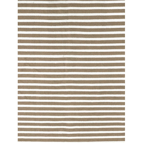 Beige cream striped cotton kilim rug190x250 cm