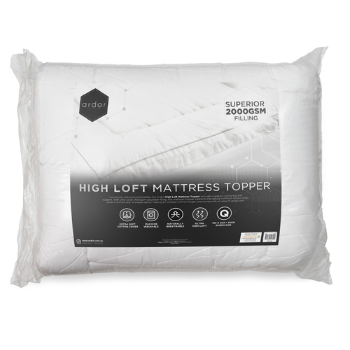 2000GSM STANDARD MICROFIBRE MATTRESS TOPPER - SINGLE