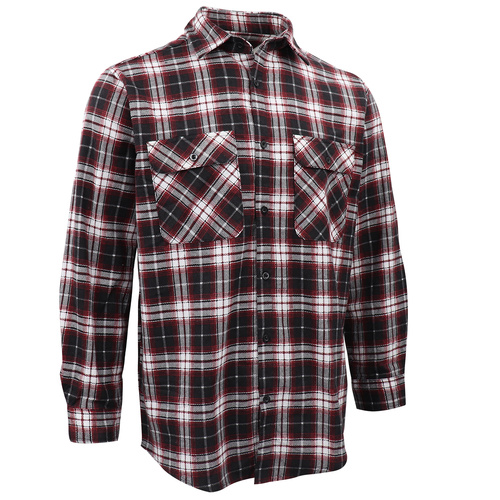 Men's 100% Cotton Flannelette Shirt Long Sleeve Plaid Check Flannel w Pockets, Vintage Ash Plaid, 3XL