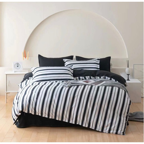 Ascar Striped Quilt Cover Set - Queen Size
