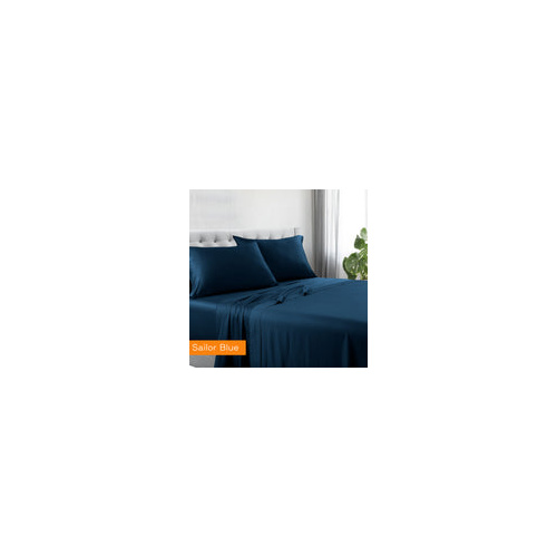 1200tc hotel quality cotton rich sheet set king sailor blue