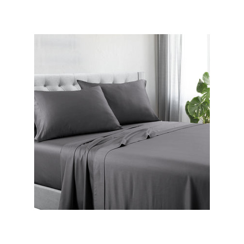 1200tc hotel quality cotton rich sheet set queen charcoal
